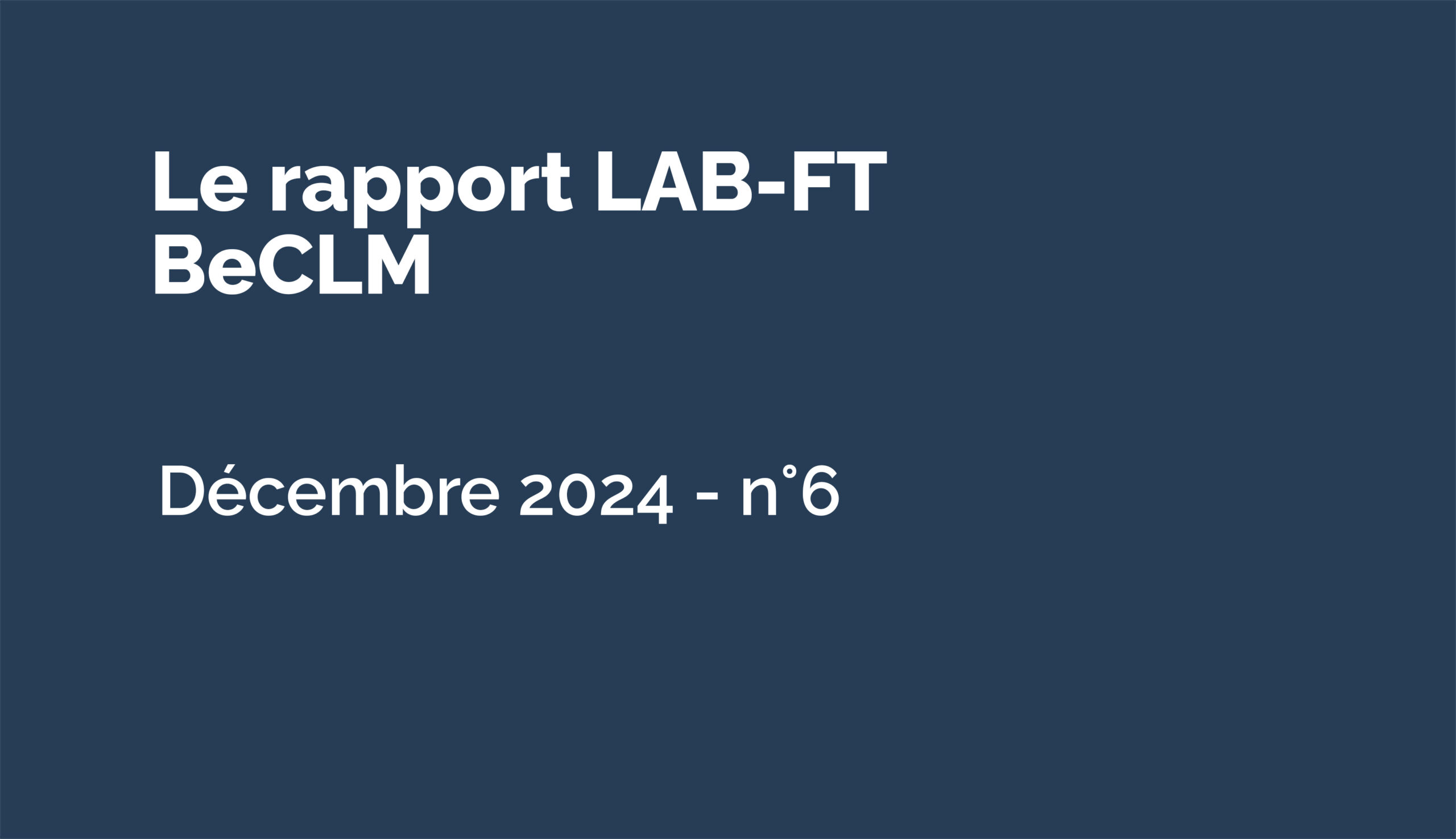 Les paramètres LAB-FT entre le 1er et le 30 novembre 2024 + un focus KYC